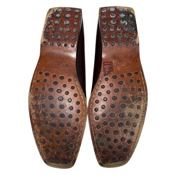 Tod’s Brown Leather Driving Loafers Gommino Women’s EU 39 US 9 - Picture 13 of 16